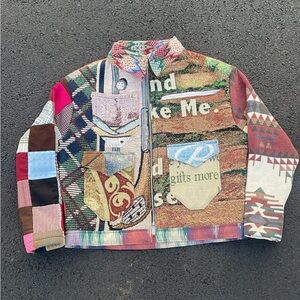 custom upcycled patchwork jacket